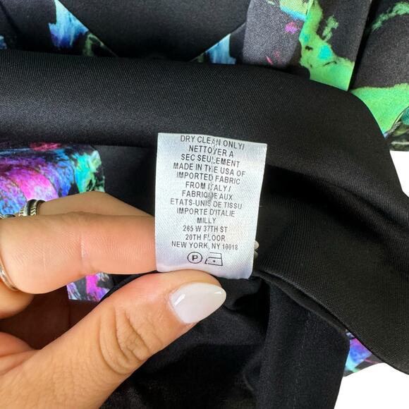 Milly NWT Surfer Mesh Colorful Watercolor Floral Top - Picture 11 of 11